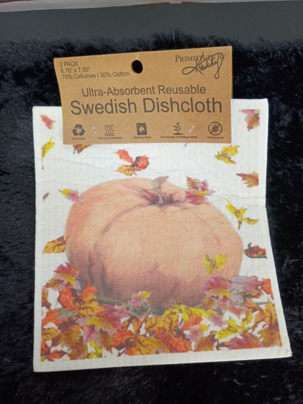 Ultra-Absorbent Swedish Dishcloths Set Of 2 By Primitives By Kathy 6.7" X 7.5" P